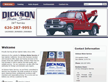 Tablet Screenshot of dicksonmotorservice.com